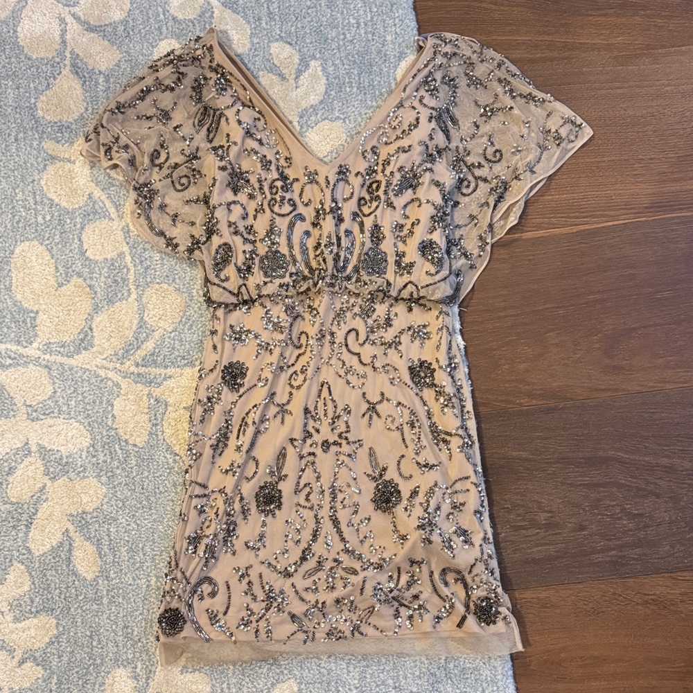 Aidan Mattox Taupe Dress